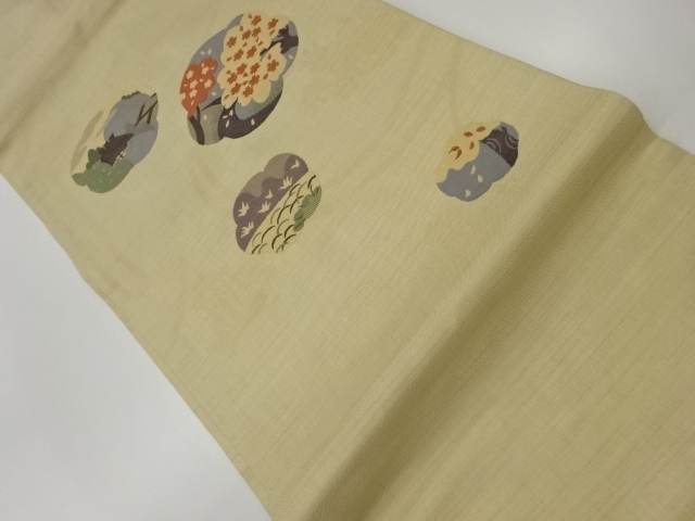 JAPANESE NAGOYA OBI / WOVEN SAKURA